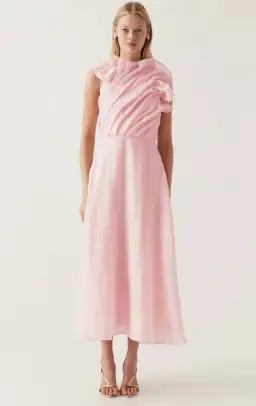 Aje Genesis Midi Dress in Pink Size 6 for rent on The Volte - image 1