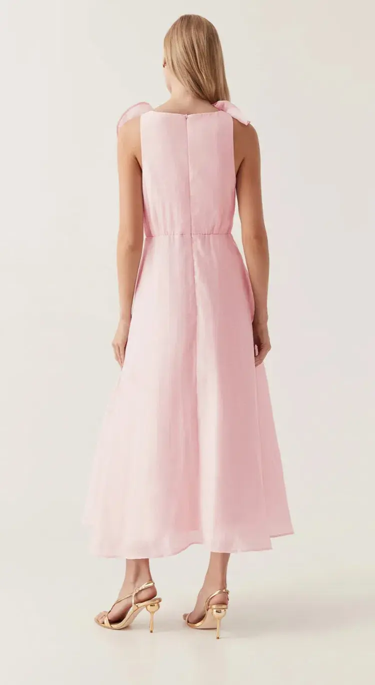 Aje Genesis Midi Dress in Pink Size 6 for rent on The Volte - main image