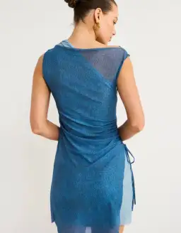 Bec and Bridge Hayden Asym Mini Dress in Spliced Denim Size 8 for rent on The Volte - image 4