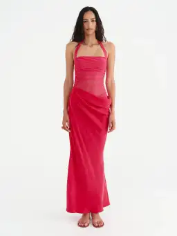 BENNI Gina Maxi Dress in Watermelon Size AU 8
