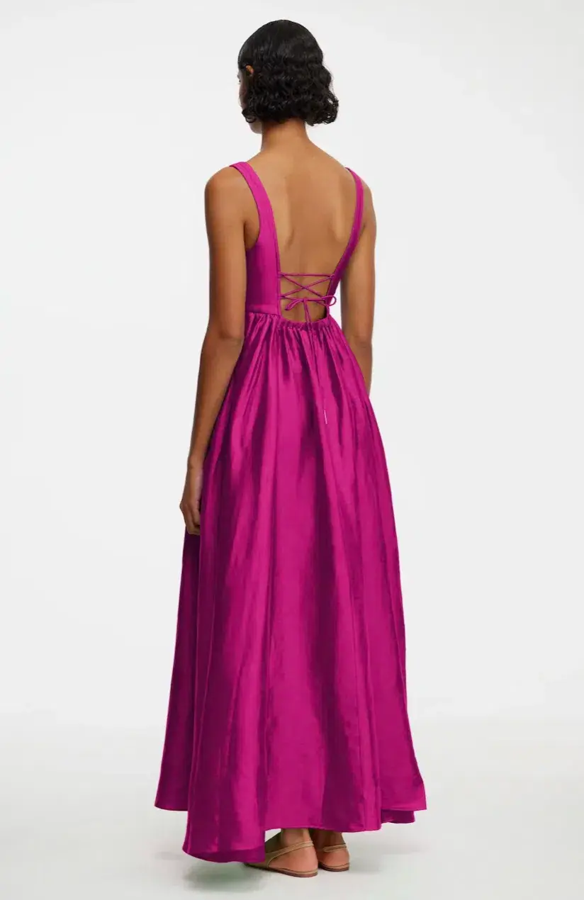 Acler Sandgate Maxi Dress in Plum Size AU 12 for rent on The Volte - main image