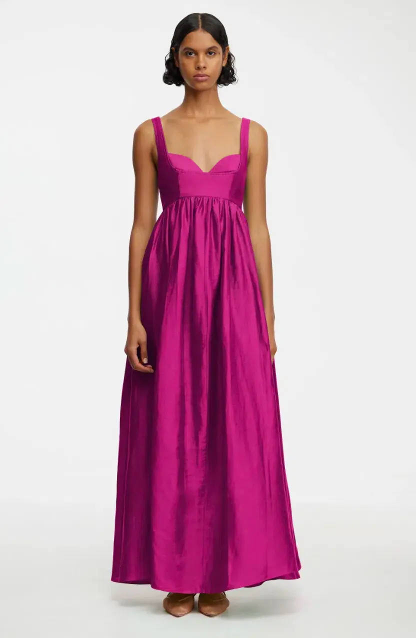 Acler Sandgate Maxi Dress in Plum Size AU 12 for rent on The Volte - main image