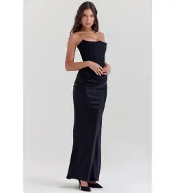 House of CB Persephone Strapless Corset Maxi Dress in Black Size Large / AU Size 12 for rent on The Volte - image 2