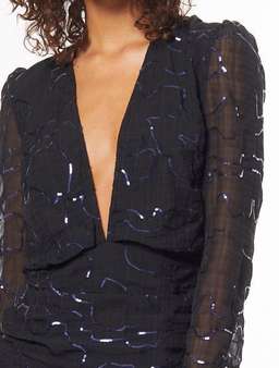 Stevie May Homme Long Sleeve Mini Dress Sequin Size 6 for rent on The Volte - image 4