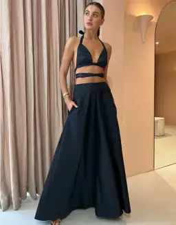 Manning Cartell 2-piece Set Into The Dark Black Bralette & Skirt Size AU 10 for rent on The Volte - image 1