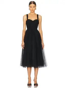 Zimmermann Tulle Midi Dress Black Size 0P / Size AU 6 for rent on The Volte - image 1