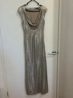 Lauren Ralph Lauren gold gown size 8 for rent on The Volte - image 2