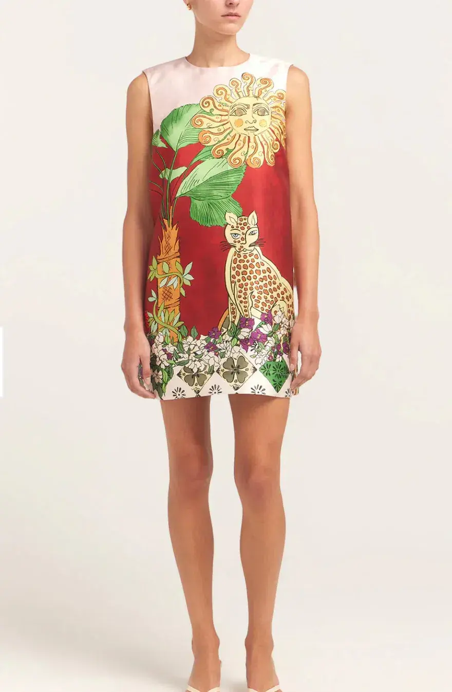 Alemais Tiger Mini Dress Size 6 for rent on The Volte - main image