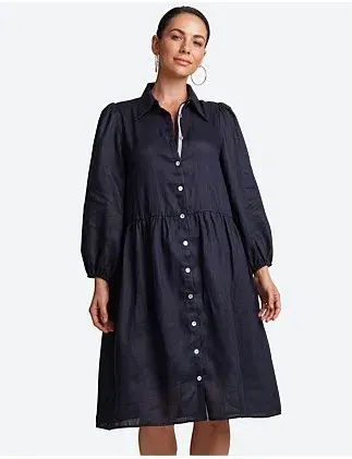 Eb&ive Studio Midi Shirt Dress Navy Size S/ AU 8 for rent on The Volte - main image