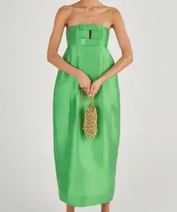 Oroton Bow Detail Gown Green Size 10