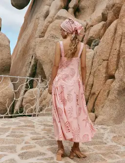 Zaco Biarritz Dress Corallo Rosa Size 8 for rent on The Volte - image 3