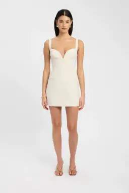 Kookai Alto Bustier Mini Dress in Almond Milk Size 8 for rent on The Volte - image 1