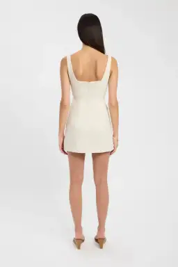 Kookai Alto Bustier Mini Dress in Almond Milk Size 8 for rent on The Volte - image 3