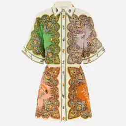 Alémais Trippy Troppo Mini Dress Print Size 12