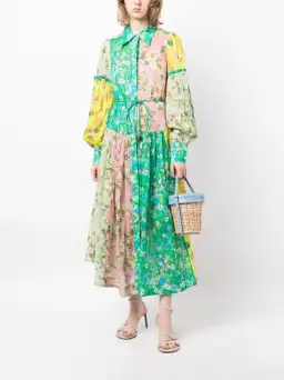 Alemais Kenzie Patchwork Shirt Dress size 12