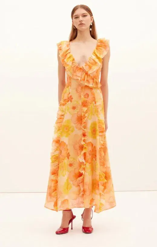 Kate Ford Cosmos Frill Gown Size 10 for rent on The Volte - main image