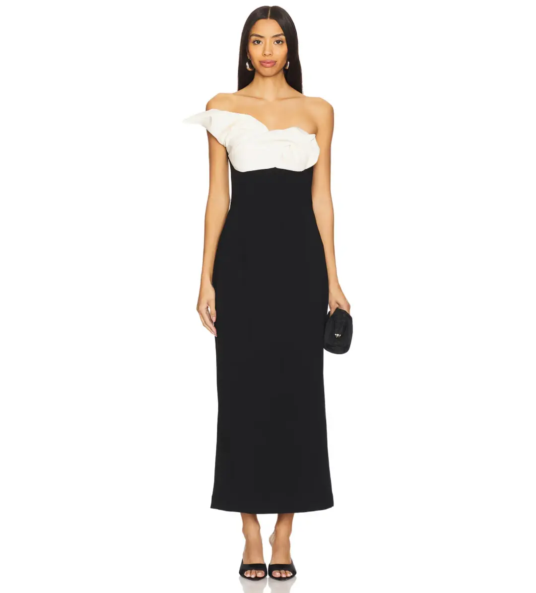 Rachel Gilbert Cassidy Dress in Black and Coconut Size 12 for rent on The Volte - main image
