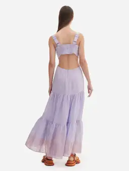 Alemais Maggie Cutout Midi Dress Purple Size 8 for rent on The Volte - image 2