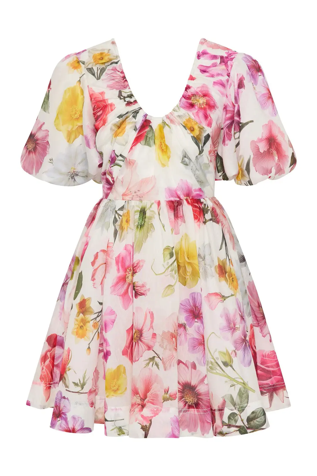 Aje Fleur Mini Dress Collage Floral Size AU 12 for rent on The Volte - main image