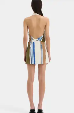 Sir Thistle Halter Mini Dress Blue Baiadera Size AU 10 for rent on The Volte - image 2