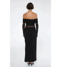 Benni Yasmin Off-Shoulder Maxi Dress Black Size AU 10 for rent on The Volte - image 3