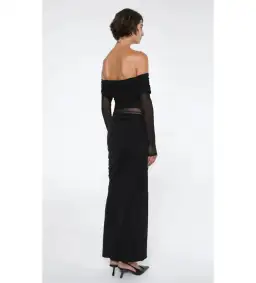 Benni Yasmin Off-Shoulder Maxi Dress Black Size AU 10 for rent on The Volte - image 2