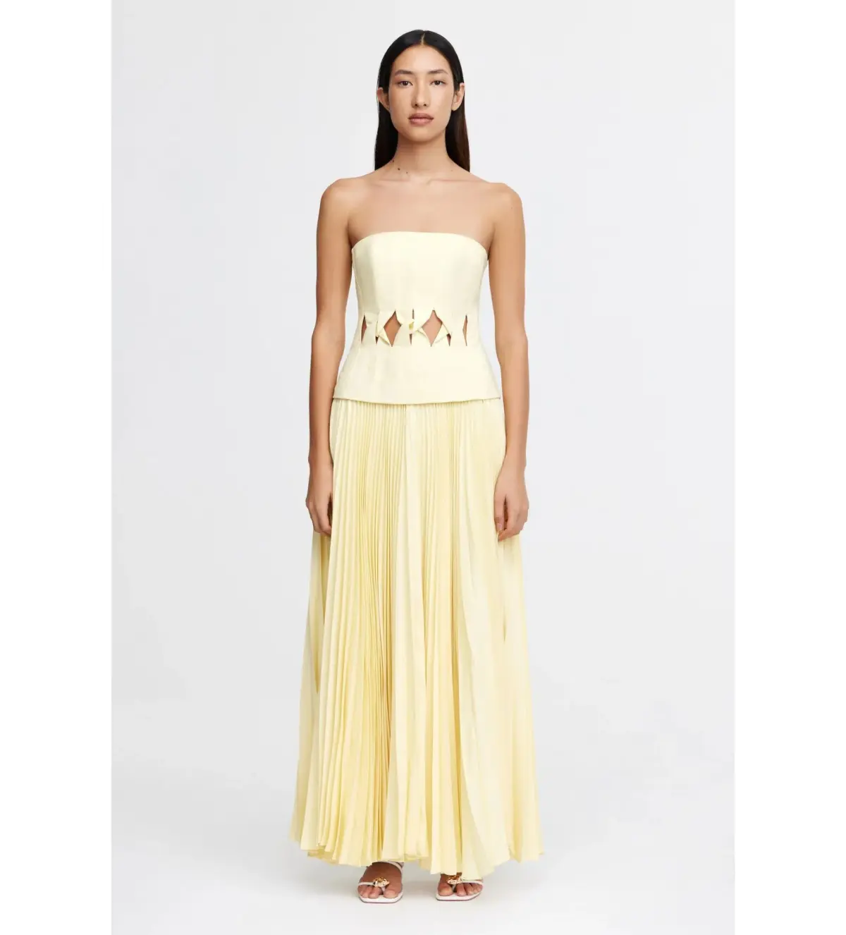 Acler Newbewick Maxi Dress Lemon Sorbet Size AU 8 - Image 2