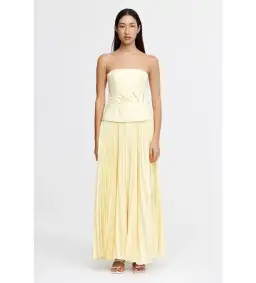 Acler Newbewick Maxi Dress in Lemon Sorbet Size AU 10