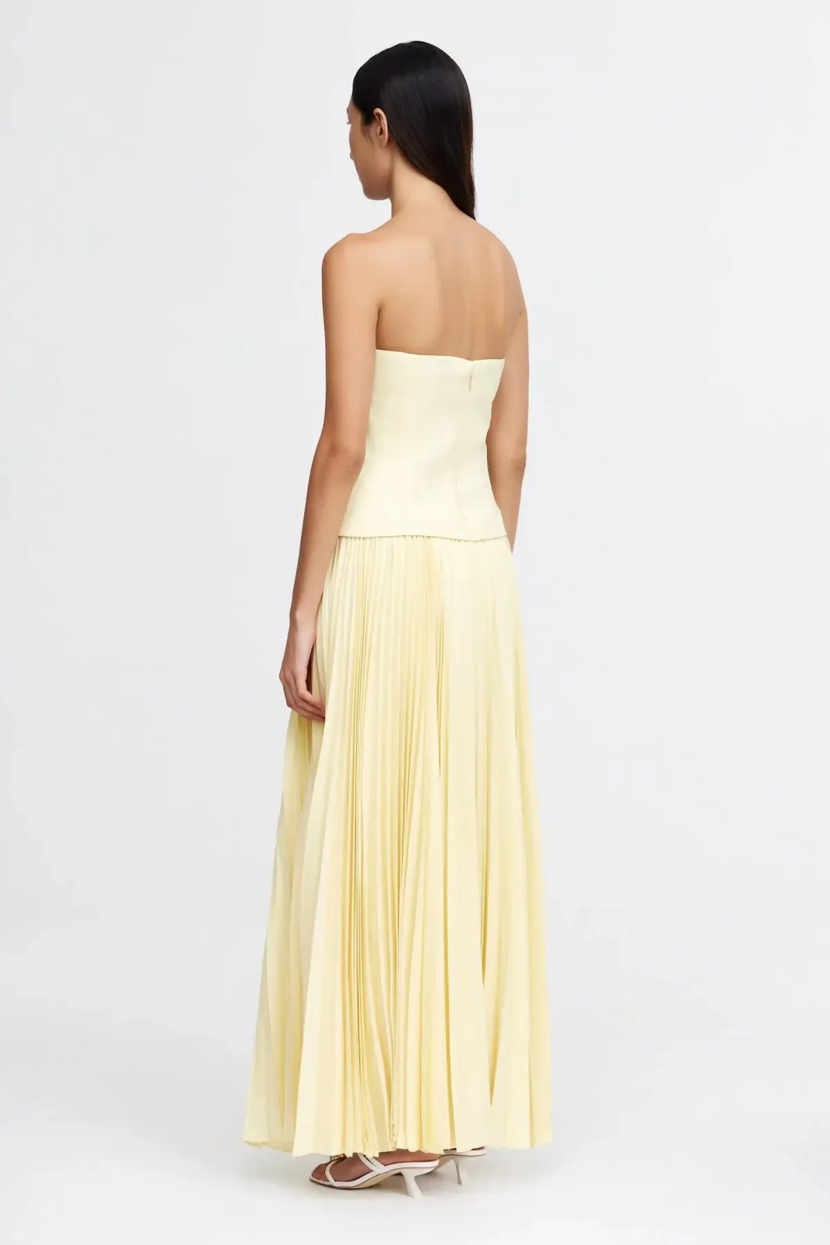 Acler Newbewick Maxi Dress Lemon Sorbet Size AU 12 - Image 4