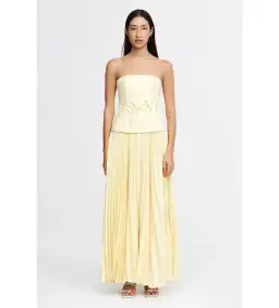 Acler Newbewick Maxi Dress in Lemon Sorbet Size AU 14