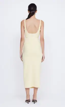 Bec & Bridge Karina Tuck Midi Dress Butter Yellow Size 6 for rent on The Volte - image 2