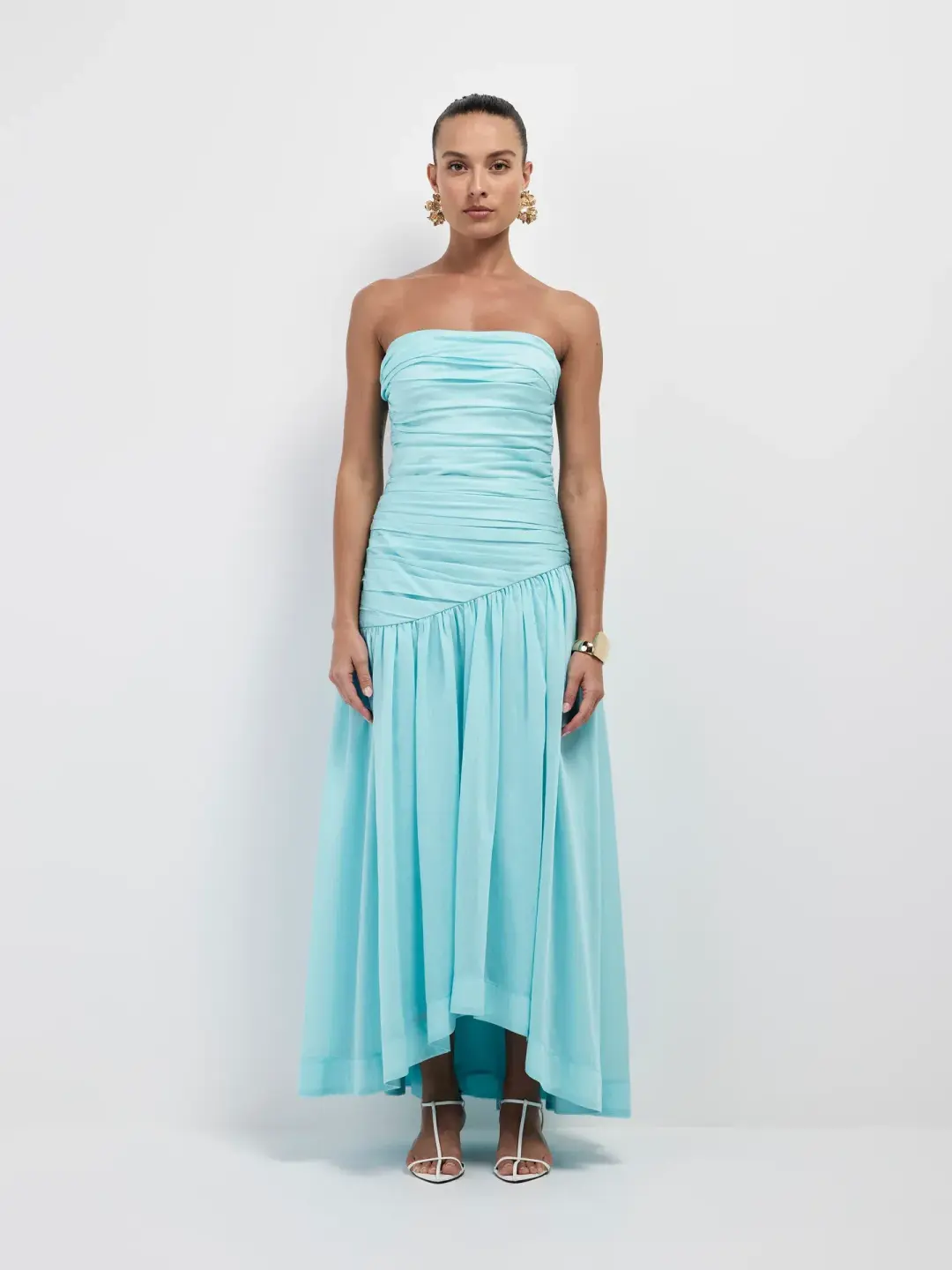 Sheike Cindy Top & Midi Skirt Set Blue Size AU 10 for rent on The Volte - main image