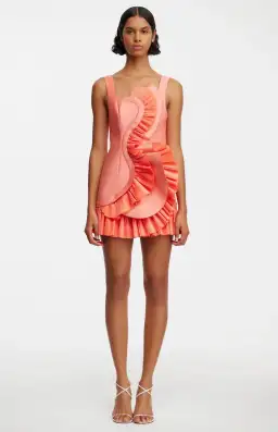 Acler Etherley Mini Dress Hibiscus Pink Size AU 8 for rent on The Volte - image 1