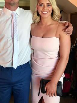 Bec & bridge dress blush pink size 8