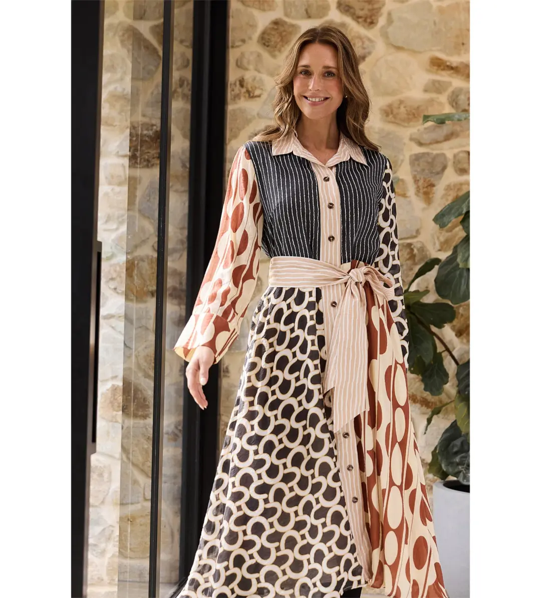 Brave + True Lucy Vienna Midi Dress Print Size M/AU 12 for rent on The Volte - main image