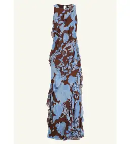 Shona Joy Olson Ruffle Maxi Dress Arcadian Floral Size 10 for rent on The Volte - image 4