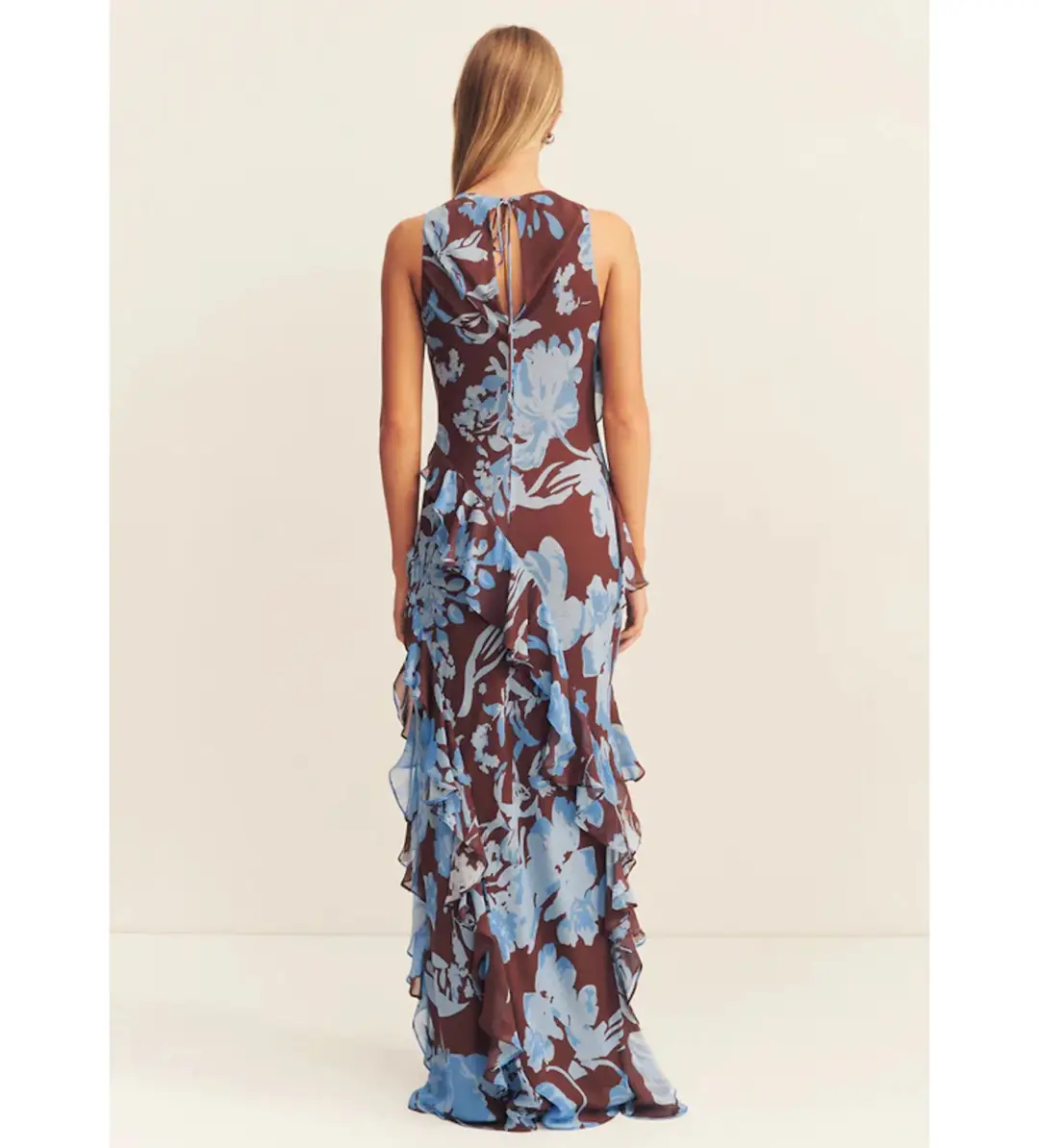 Shona Joy Olson Ruffle Maxi Dress Arcadian Floral Size 10 for rent on The Volte - main image