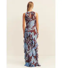 Shona Joy Olson Ruffle Maxi Dress Arcadian Floral Size 10 for rent on The Volte - image 3