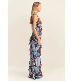 Shona Joy Olson Ruffle Maxi Dress Arcadian Floral Size 10 for rent on The Volte - image 2