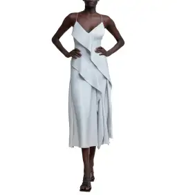 Acler Queensbridge Dress Silver Size 12 for rent on The Volte - image 1