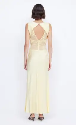 Bec & Bridge Juliette V Neck Maxi Dress Butter Yellow Size AU 10 for rent on The Volte - image 3