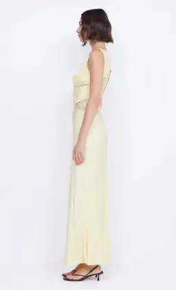 Bec & Bridge Juliette V Neck Maxi Dress Butter Yellow Size AU 10 for rent on The Volte - image 2