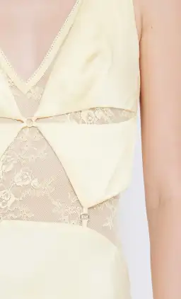 Bec & Bridge Juliette V Neck Maxi Dress Butter Yellow Size AU 10 for rent on The Volte - image 4