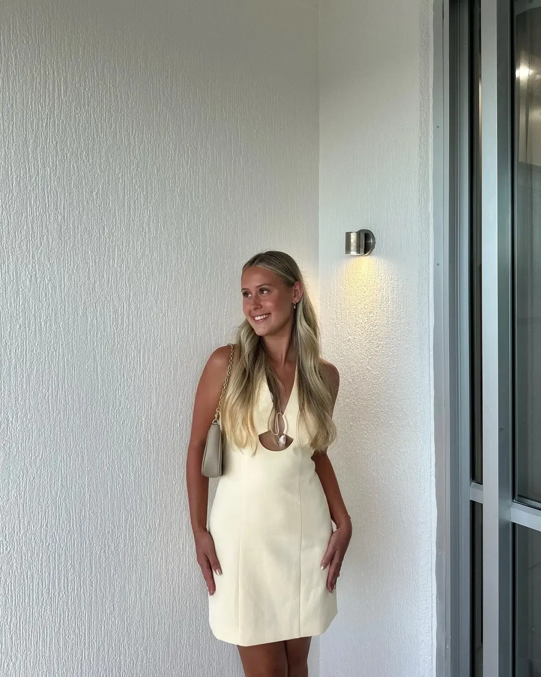 Kookai Oyster Trim Mini Dress AU 6 for rent on The Volte - main image