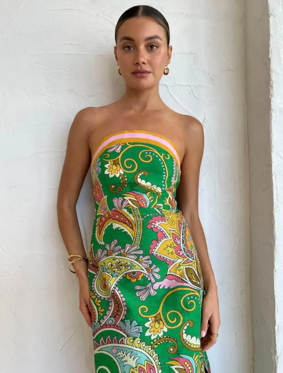 Alemais Marion Bodice Midi Dress Green Size AU 10 for rent on The Volte - main image