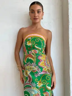 Alemais Marion Bodice Midi Dress Green Size AU 10 for rent on The Volte - image 2