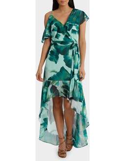 Wayne Cooper Asymetric Frill Maxi Dress Size 8 for rent on The Volte - image 1