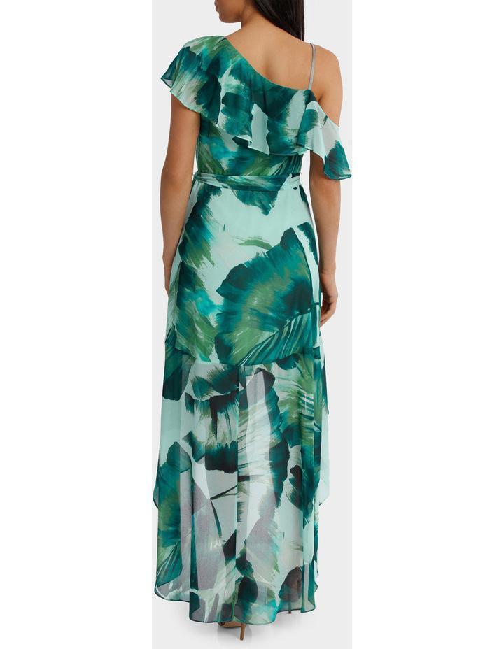 Wayne Cooper Asymetric Frill Maxi Dress Size 8 for rent on The Volte - main image