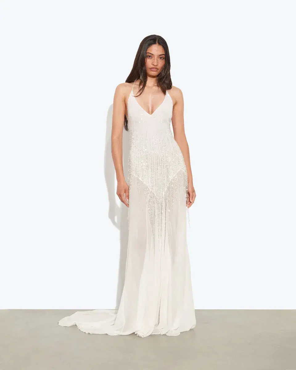Rat & Boa Antoinetta Dress Maxi White Size AU 8 for rent on The Volte - main image