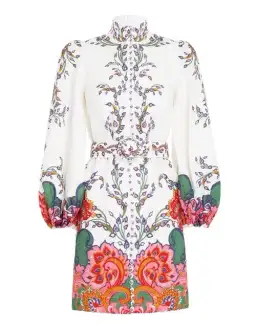 Zimmermann The Lovestruck Buttoned Tunic Mini Dress Multi Size 0/AU 8 for rent on The Volte - image 5